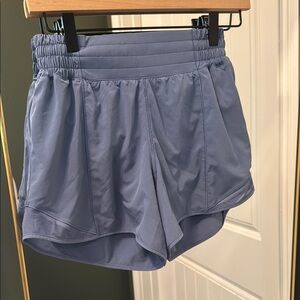 Lululemon Athletica Blue Athletic Shorts High-Rise Moisture-Wicking